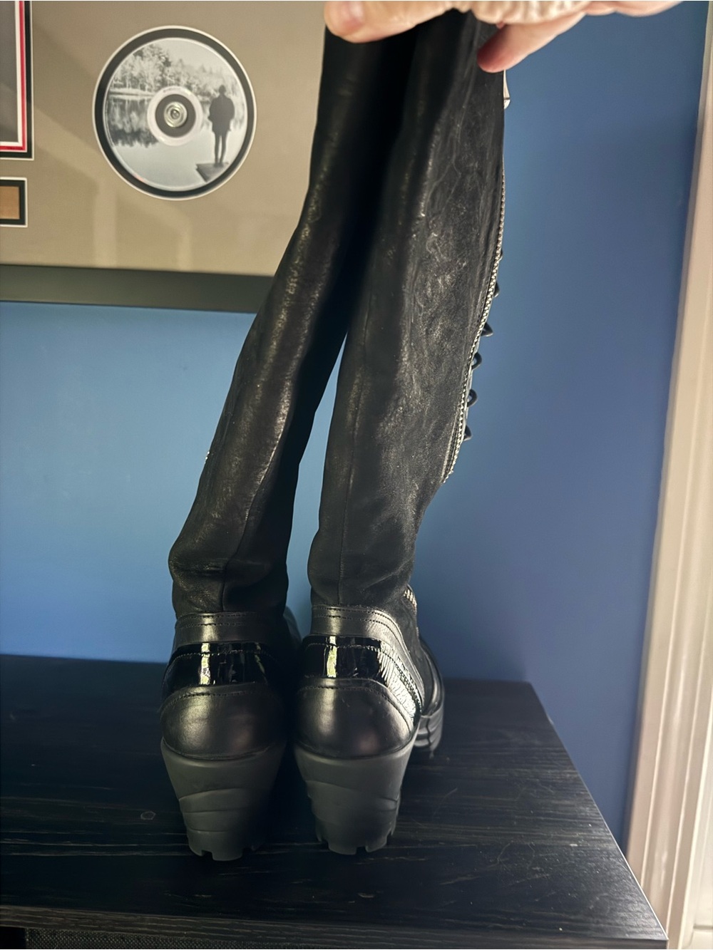 Fluevog Mellow Jazzy Platform Boots - Picture 2 of 9